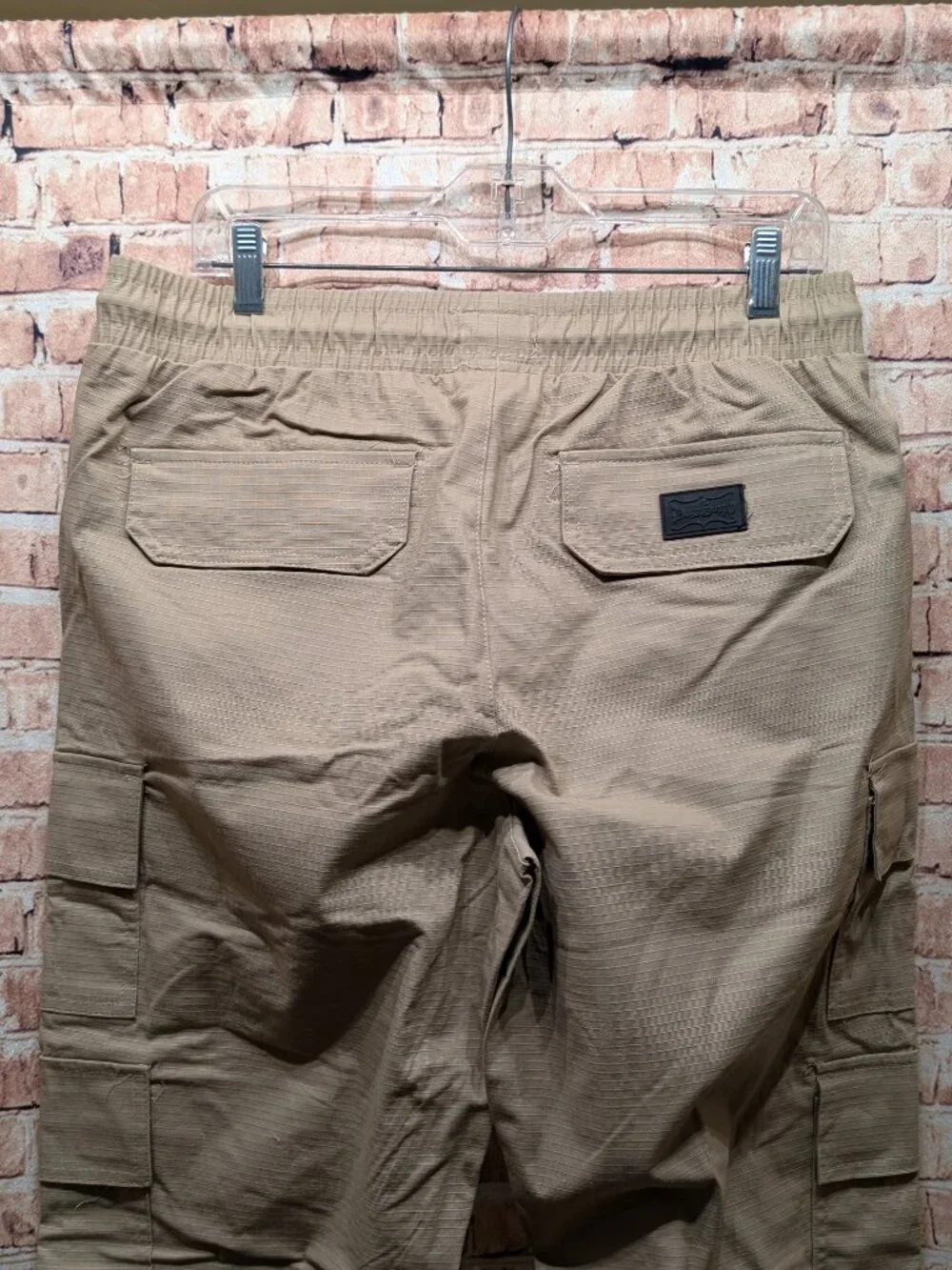 Dogg Supply by Snoop Dogg Beige Utility Cargo Pants Drawstring Waist Size Medium